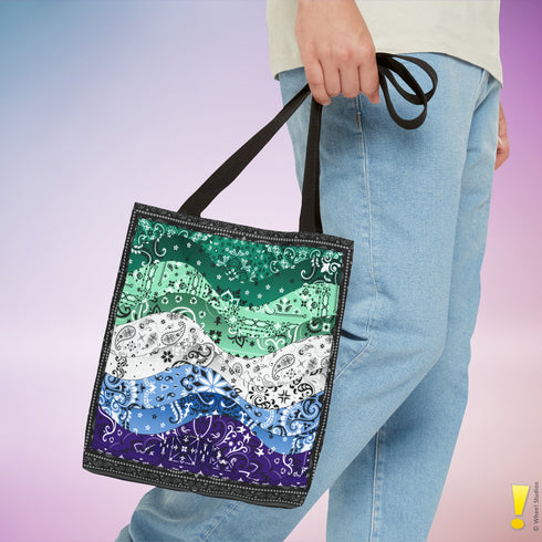 Gay Male Pride Waves Tote Bag